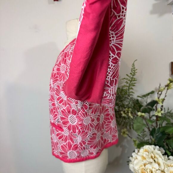 Dolan Left Coast Linen Floral Jacket in Pink | NWT New | Anthropologie | Large - Picture 7 of 13